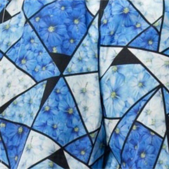 PREMONITION Aura Play High Waisted Blue Ruffle Dress Shorts - Picture 4 of 8